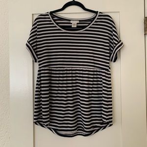 Striped peplum top